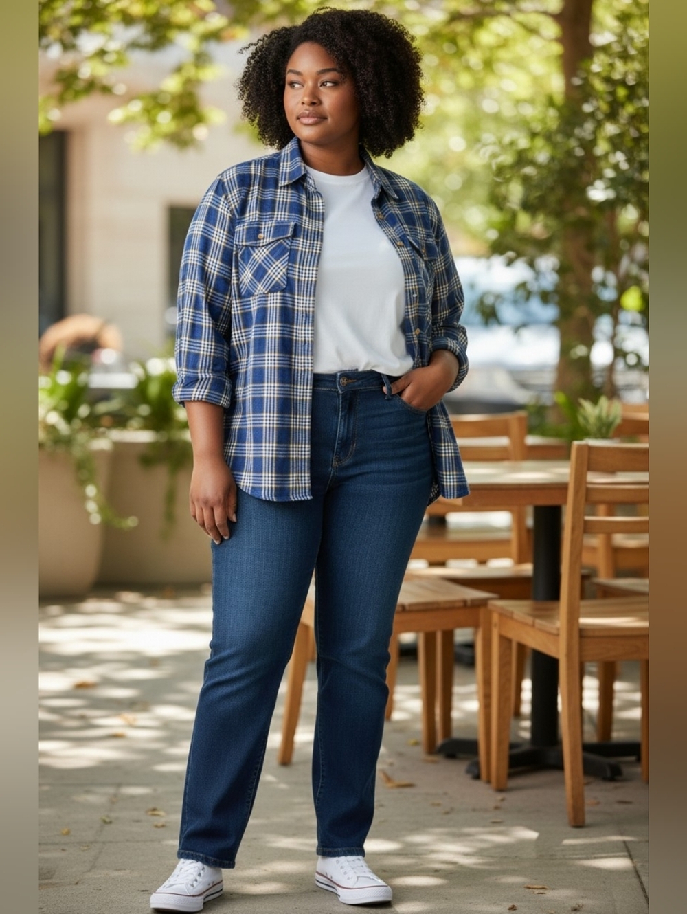 Duluth Trading Co Blue White Stripe Flannel Size 2XL Women's Warm Cozy